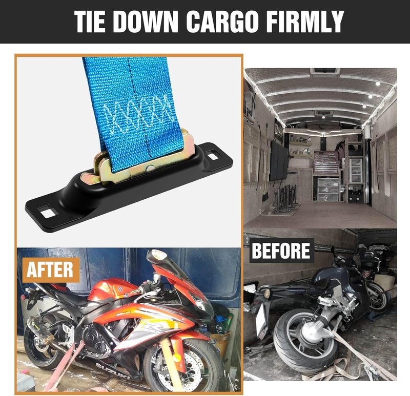 Eegoowa E Track Hooks Heavy Duty E Track J Hooks E Track X Track Steel Hanger, Spring Fitting E Track Accessories for Enclosed Trailer - Image 3